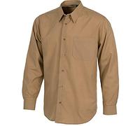 Work Team Camisa de Manga Larga con un Bolso de Pecho. Hombre Beige 42