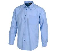 Work Team Camisa de Manga Larga con un Bolso de Pecho. Hombre Celeste 40