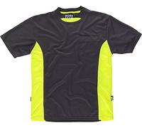 Work Team Camiseta Linea 6, Tipo Malla, Manga Corta, Bicolor. Hombre Gris+Amarillo A.V. XXL