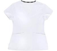 Work Team Casaca Sanitaria Entallada Mujer, Tejido Elástico. Camisa Médico, Enfermera, Dentista, Estética, Veterinaria. Blanco S