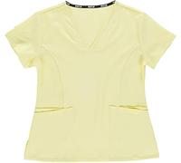 Work Team Casaca Sanitaria Entallada Mujer, Tejido Elástico. Camisa Médico, Enfermera, Dentista, Estética, Veterinaria. Amarillo XL