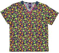 Work Team Casaca Sanitaria Estampada Unisex, Tejido ELÁSTICO. Uniforme Sanitario, Conjunto Sanitario, Camisa Médico, Enfermera, Dentista, Estética, Veterinaria, Hostelería. Multicolor M