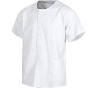 Work Team Casaca Sanitario Botones Manga Corta, un Bolso de Pecho y Dos Bajos. Hombre Blanco XL
