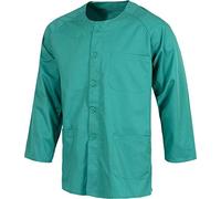 Work Team Casaca Sanitario Botones Manga Larga, un Bolso de Pecho y Dos Bajos. Hombre Verde L