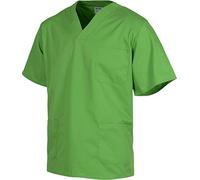 Work Team Casaca Sanitario Cuello de Pico Manga Corta, un Bolso de Pecho, Dos Bolsos Bajos Hombre Verde Pistacho XL