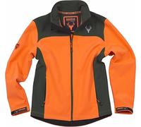 Work Team Cazadora workshell alta visibilidad, combinada, con 2 bolsillos laterales. HOMBRE Naranja AV/Verde Caza S