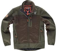 Work Team Cazadora workshell punto, combinada, con 2 bolsillos laterales y 1 bolsillo en pecho. HOMBRE Verde Caza/Marron L
