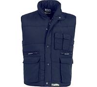Work Team Chaleco acolchado y multibolsillos, con cortavientos en mangas. HOMBRE Marino M