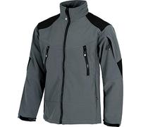 Work Team Chaqueta Softshell combinada con Membrana Interior Transpirable y Aislante e Interior de Alta Capacidad termica. Hombre Gris+Negro M