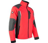 Work Team Chaqueta Softshell Combinado con Membrana Interior Transpirable y Aislante e Interior de Alta Capacidad termica. Hombre Rojo A.V.+Gris L