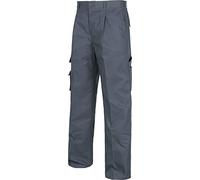Work Team Pantalón con elástico y Multibolsillos; Triple Costura. Hombre Gris 46