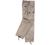 Work Team Pantalón con Perneras Desmontables, Cintura elástica y Multibolsillos. Hombre Beige 42