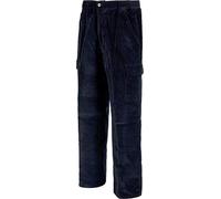 Work Team Pantalón de Pana con Cintura elástica y Multibolsillos. Hombre Marino 40