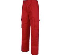 Work Team Pantalón. Elástico en cintura, multibolsillos: dos bolsos laterales en perneras. HOMBRE Rojo 42