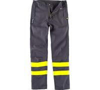 Work Team Pantalón ignífugo y antiestático, con Bandas Reflectantes. EN11611, EN11612, EN1149. Hombre Marino+Amarillo A.V. XL