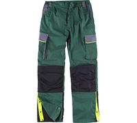 Work Team Pantalón Linea 5, 3 Colores. Cintura elástica, Multibolsillos,Bolso Rodilleras, Vivos Reflectantes. Hombre Verde+Gris Oscuro+Negro 50