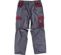 Work Team Pantalón Linea 8 Combinado Multibolsillos con Perneras Desmontables. Hombre Gris+Granate 50