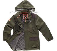 Work Team Parka combinada, con capucha, con 2 bolsos laterales y 2 bolsos en pecho. HOMBRE Verde Caza/Marron L