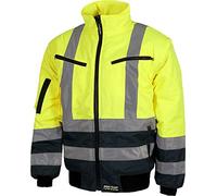 Work Team Piloto combinada Alta Visibilidad con Cintas Reflectantes. EN471. Hombre Amarillo A.V.+Marino 3XL