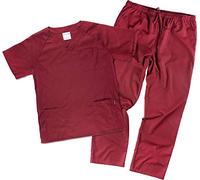 Work Team Uniforme Sanitario, con elástico y cordón en la Cintura, Casaca y Pantalon Unisex Granate S