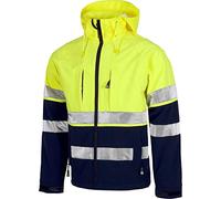 Work Team Workshell Combinado con Alta Visibilidad, 2 Cintas Reflectantes. Hombre Marino+Amarillo A.V. S
