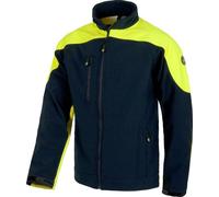 Work Team Workshell Combinado con Alta Visibilidad. Hombre Marino+Amarillo A.V. XXL