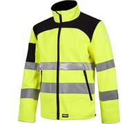 Work Team Workshell de Alta Visibilidad con Cintas Reflectantes de Diferentes tamaños. EN ISO 20471:2013 Hombre Amarillo A.V.+Negro S