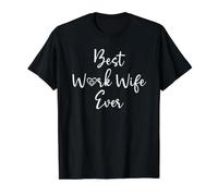 Work Wife Coworker Leaving Job Women Best Work Wife Ever Camiseta gráfica económica, Hombre, Negro, S