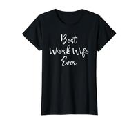 Work Wife Coworker Leaving Job Women Best Work Wife Ever Camiseta gráfica económica, Mujer, Negro, S