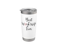 Work Wife Women Best Work Wife Ever Office Coworker Bestie Vaso térmico de acero inoxidable de doble pared