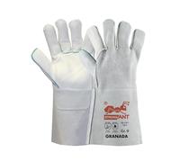 workAnt 6 pares - Prof Guante soldar Guantes Trabajo Guantes Seguridad para soldadores GRANADA-largo - Cuero de vaca TÜV GS - Grado - Talla: 9