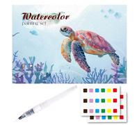 Workbook de pintura de agua genérica - 8 x 10 pulgadas Creative Coloring Book For Kids And, Fun Art Practice With Watercolor Function, Art Book For Classroom Activities, Boys, Girls, Youth, Family