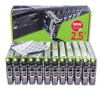 WORKDONE 12u. SFF Caddy 2.5" Compatible con DELL PowerEdge 13-11 Gen G176J | Solo para bahía más pequeña Hot-Swap de 7.7cm, SAS, T440 T640 R430 T430 R630 T630 R730xd R830 T620 R720, Tornillos, Manual