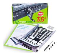 WORKDONE Bandeja HDD Caddy 3,5" - Compatible con DELL PowerEdge - Instucciones Detalladas - Etiquetas Adhesivas Parte Frontal - Destornillador - Extra Tornillos