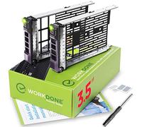 WorkDone Pack 2uds. - Bandeja HDD Caddy 3,5”- Compatible con Servidor DELL PowerEdge - Instucciones Detalladas - Etiquetas Adhesivas Parte Frontal - Destornillador - Extra Tornillos