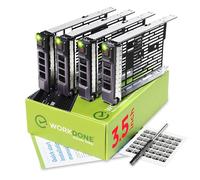 WORKDONE Pack 4uds. - Bandeja HDD Caddy 3,5" - Compatible con Servidor DELL PowerEdge - Instucciones Detalladas - Etiquetas Adhesivas Parte Frontal - Destornillador - Extra Tornillos