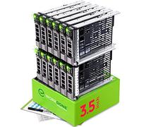 WORKDONE Paquete 12 - Unidad Disco Duro 3,5" - Compatible con DELL PowerEdge 11-13 Gen. Seleccionados - Manual Instalación - Etiquetas Adhesivas - Destornillador - Robustos Tornillos