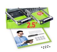 WORKDONE Paquete 2 Portaunidades Caddy 2.5” Compatible con DELL PowerEdge -14.ª G. R440 R640 R740 R740xd R840 R940 DXD9H - SAS NVMe Bandeja de Rail - Soporte Conexión en Caliente - Fácil Instalación