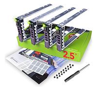 WORKDONE Paquete 4 uds Portaunidades Caddy 2.5” Compatible con DELL PowerEdge - T440 T640 R330 R430 T430 R630 T630 R730 R830 R930 R320 R420 G176J - Bandeja Cambio en Caliente - Fácil Instalación