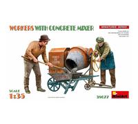 Workers Con Concrete Mixerset 1/35 MiniArt De Dos Trabajadores Hormigonera, Br