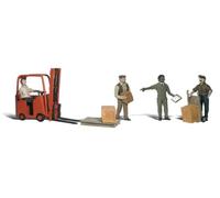Workers W/Forklift HO Scale Woodland Scenics (Importación USA)