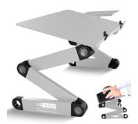 WorkEZ - Soporte ajustable para teclado de computadora de escritorio, elevador de teclado y mouse para estar de pie, soporte ajustable para teclado y mouse, bandeja ergonómica de aluminio para teclado