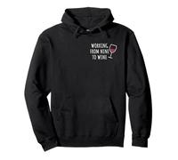 Working From Nine To Wine Vino Tinto Blanco Cata Vino Sudadera con Capucha