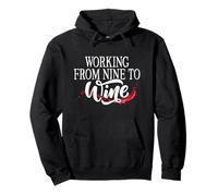 Working From Nine To Wine Vino Tinto Blanco Cata Vino Sudadera con Capucha