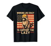 Working Like Crazy To Support The Lazy Construction Worker Camiseta