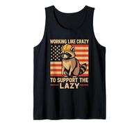 Working Like Crazy To Support The Lazy Construction Worker Camiseta sin Mangas