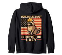Working Like Crazy To Support The Lazy Construction Worker Sudadera con Capucha