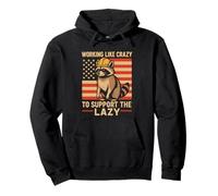 Working Like Crazy To Support The Lazy Construction Worker Sudadera con Capucha