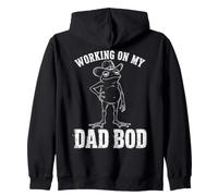 Working On My Dad BOD Funny Frog Cowboy Dad Humor Sudadera con Capucha
