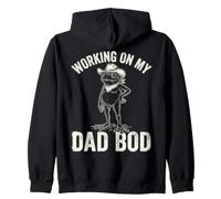 Working On My Dad BOD Funny Frog Cowboy Dad Humor Sudadera con Capucha